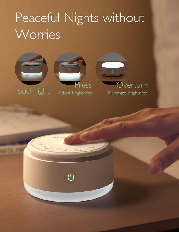 Momcozy Sound Machine for Baby-20 Soothing Sounds & Touch Light Portable White Noise for Kids & Adults for Sleeping Timer and Memory | Ideal Travel Companion & Nursery Must-Have & Outing | Shower Gift 4