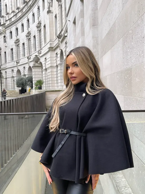 FB LONDON - BELTED PONCHO 0