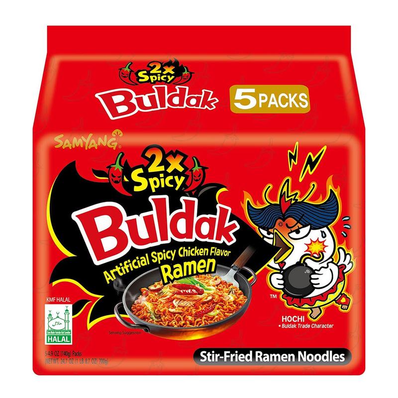 Samyang Hot Chicken Ramen | Cream Carbonara, Cheese, Kimchi, Spicy | Korean Fire Noodles | Instant Food | Halal Certified stew type 2