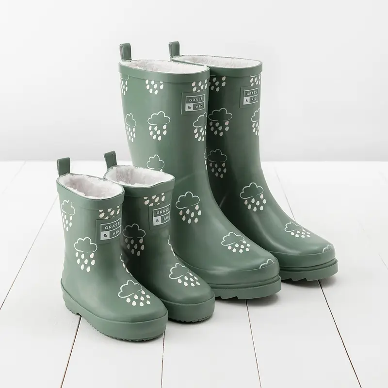 Colour Changing Kids Short Wellies Wellington Boots Mustard Yellow