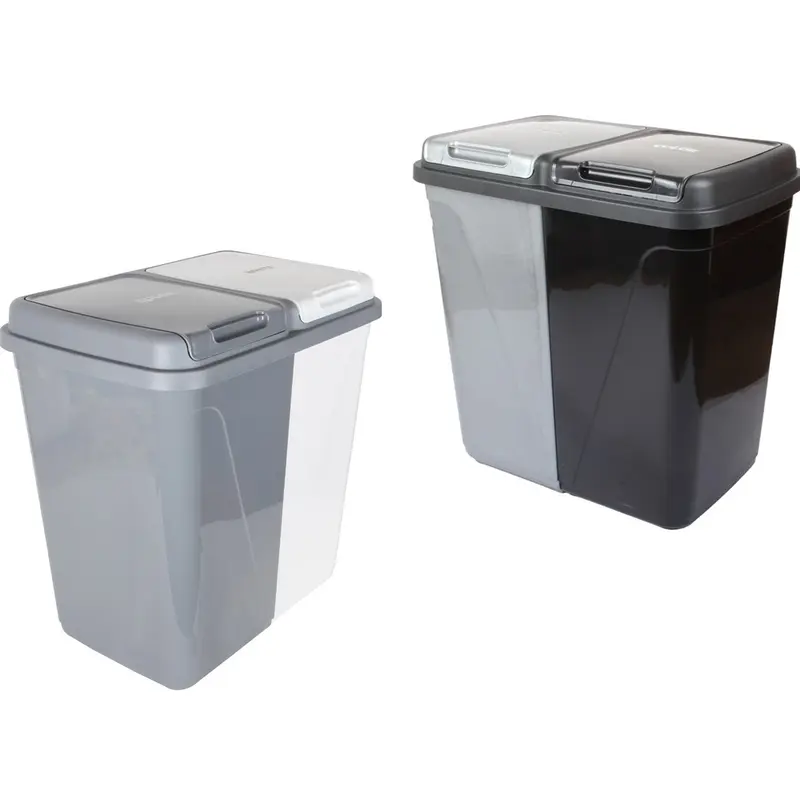 Jolie Max 90L Dual Compartment Kitchen Rubbish Bin Waste Recycling And Laundry Basket. 1