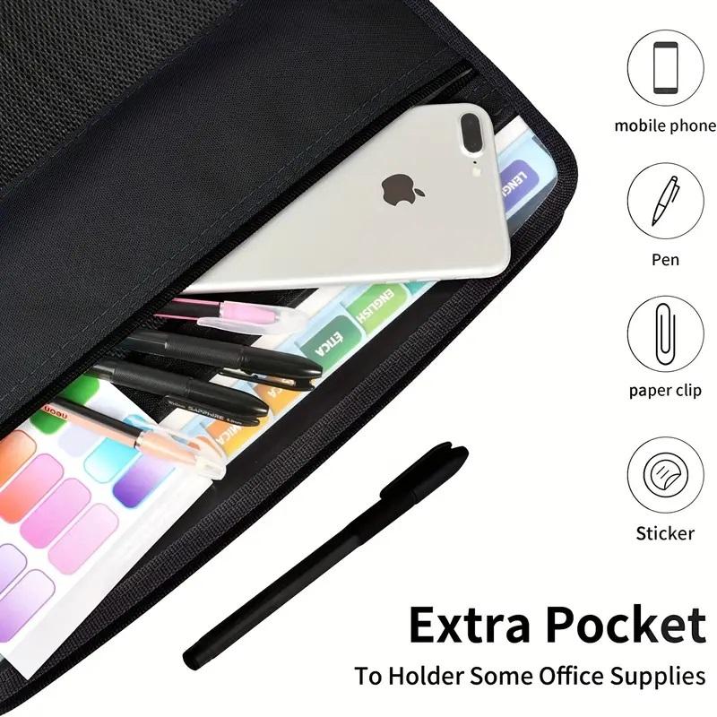 13 Pocket zip Folder file with Sticky Labels, Document Organizer Expanding 2
