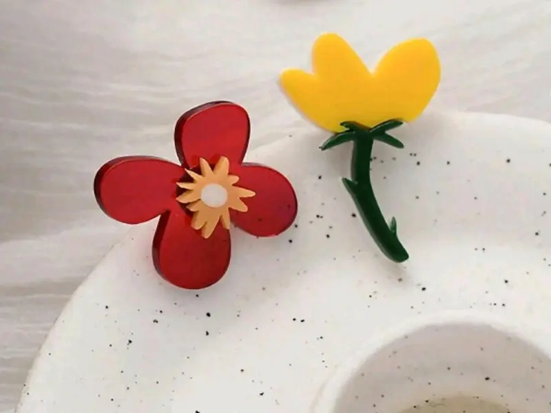 Flower Acrylic Earrings 1