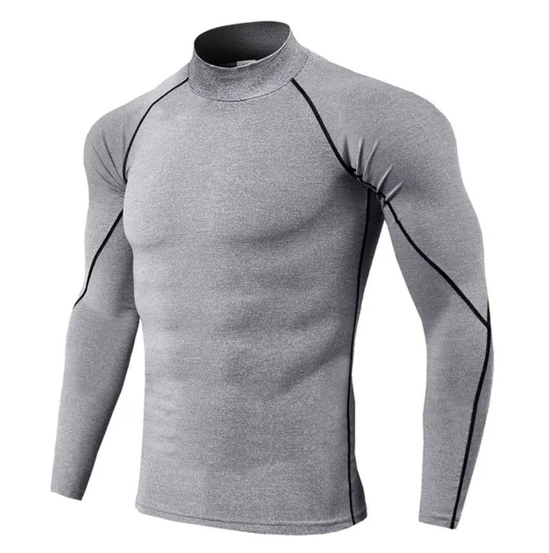 Men Sport T-shirt Quick Dry Bodybuilding Running Shirt Long Sleeve Compression Top Gym T Shirt Men Fitness Tight fit 1