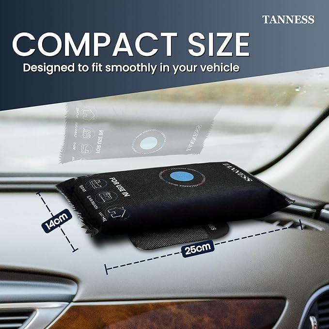 Tanness, Car Dehumidifier Bags with Anti-Slip Pads - Essential Car Accessories, Moisture Absorber, Reusable, Recharges in Microwave - Multipurpose for Car, Home, All Spaces & Vehicles 4