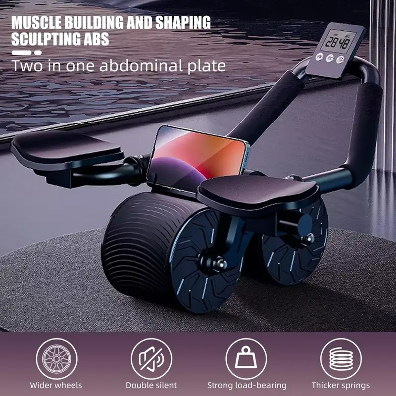 Abdominal Wheel Automatic Rebound Elbow Support Fitness AB Roller Training 2