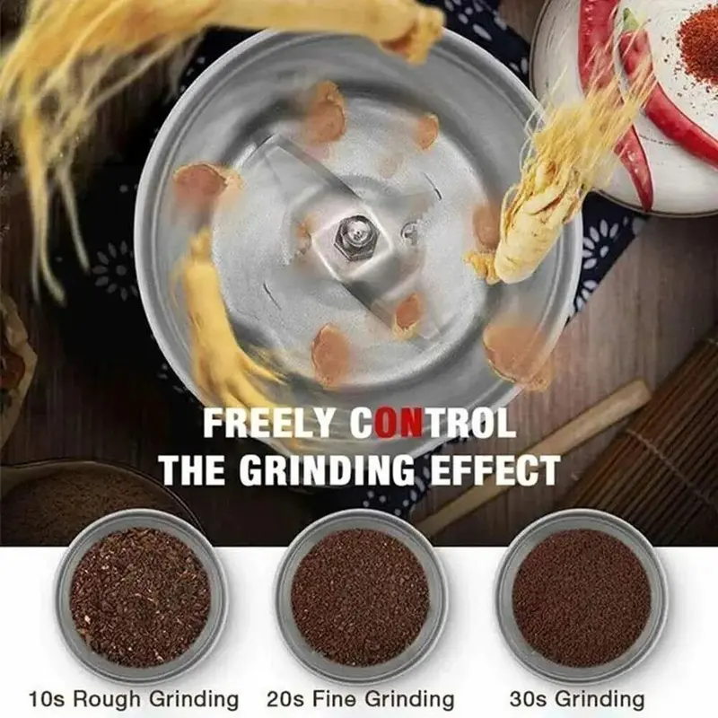 400W Electric Coffee Grinder Grinding Milling Nut Bean Spice Matte Blade Blender 5