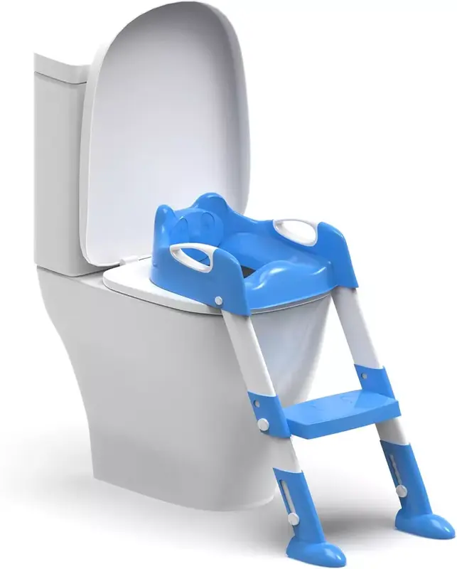FOLDABLE BABY POTTY INFANT KIDS TOILET CHAIR PORTABLE TRAINING SEAT WITH LADDER 2