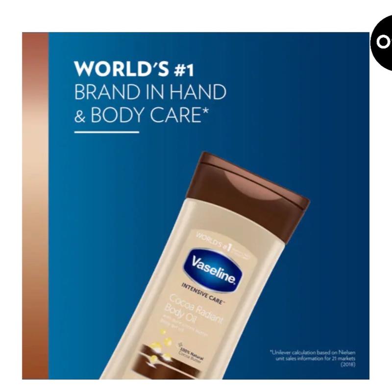 Pack of 3 Vaseline Intensive Care Body Oil Cocoa Radiant 200ml Body Care Moisture radiance 1
