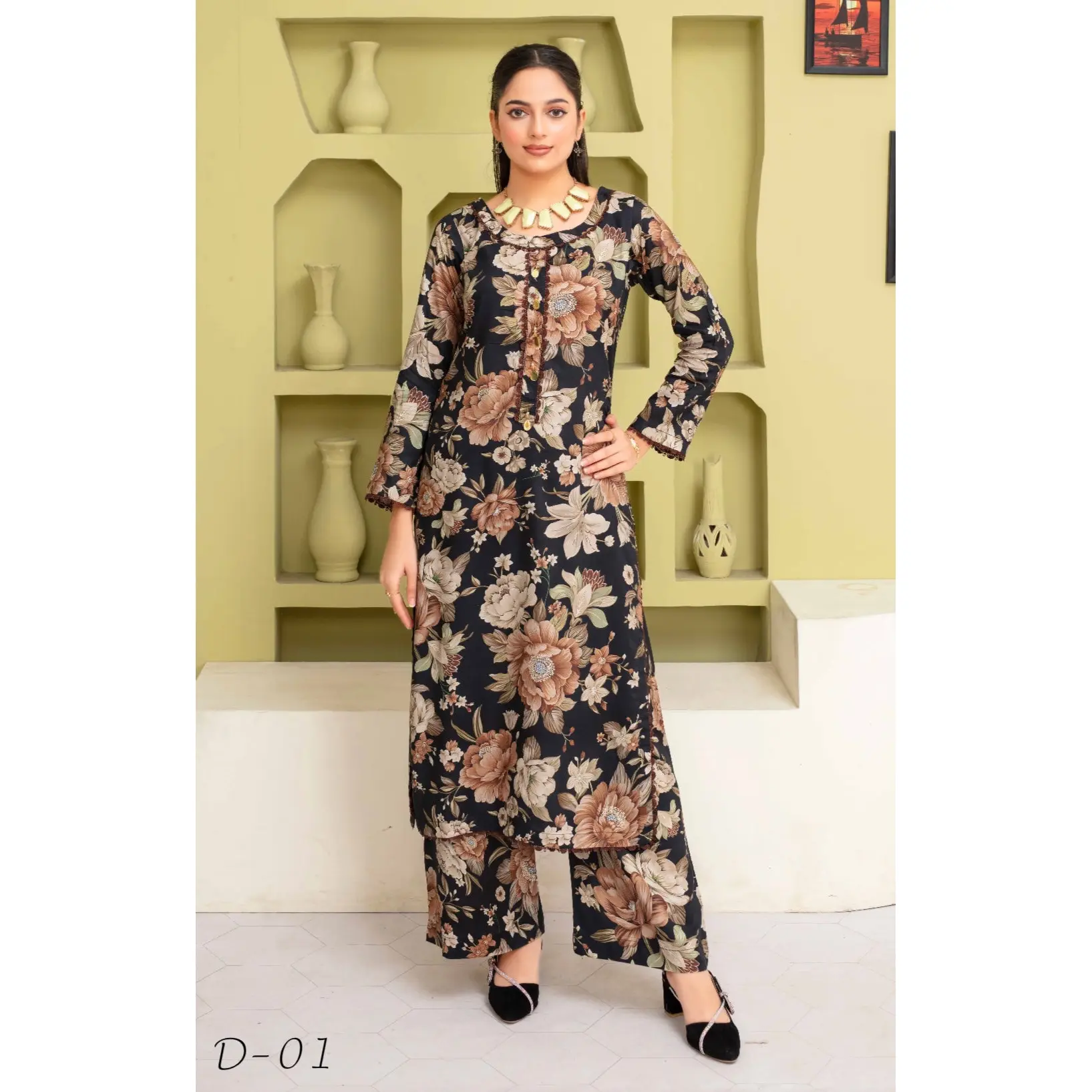 ASHYANA Vol 19 | Embroidered Linen 2pc Readymade  | ARB03