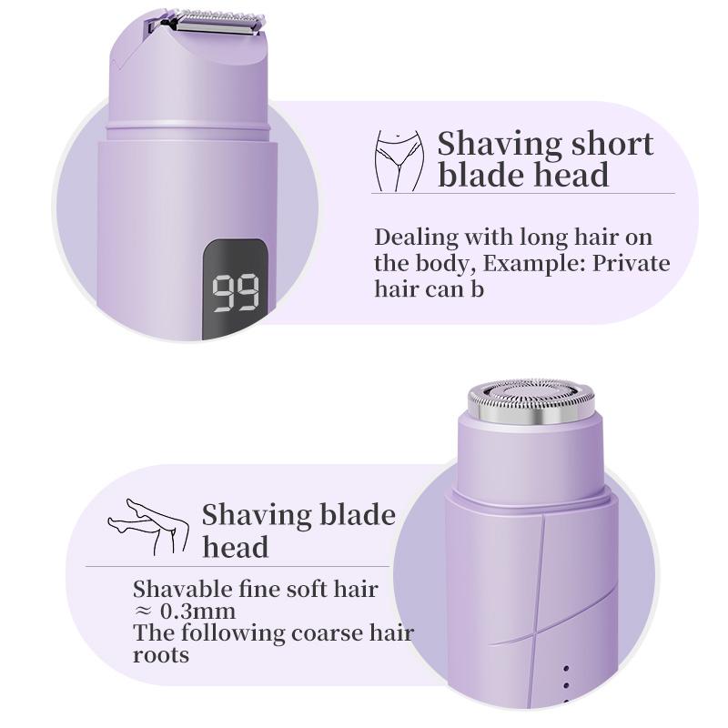 Double headed private hair shaver for women, comfortable electric hair removal knife, waterproof, full body private hair shaver, no black spot armpit hair removal device, a must-have tool for both men and women 4