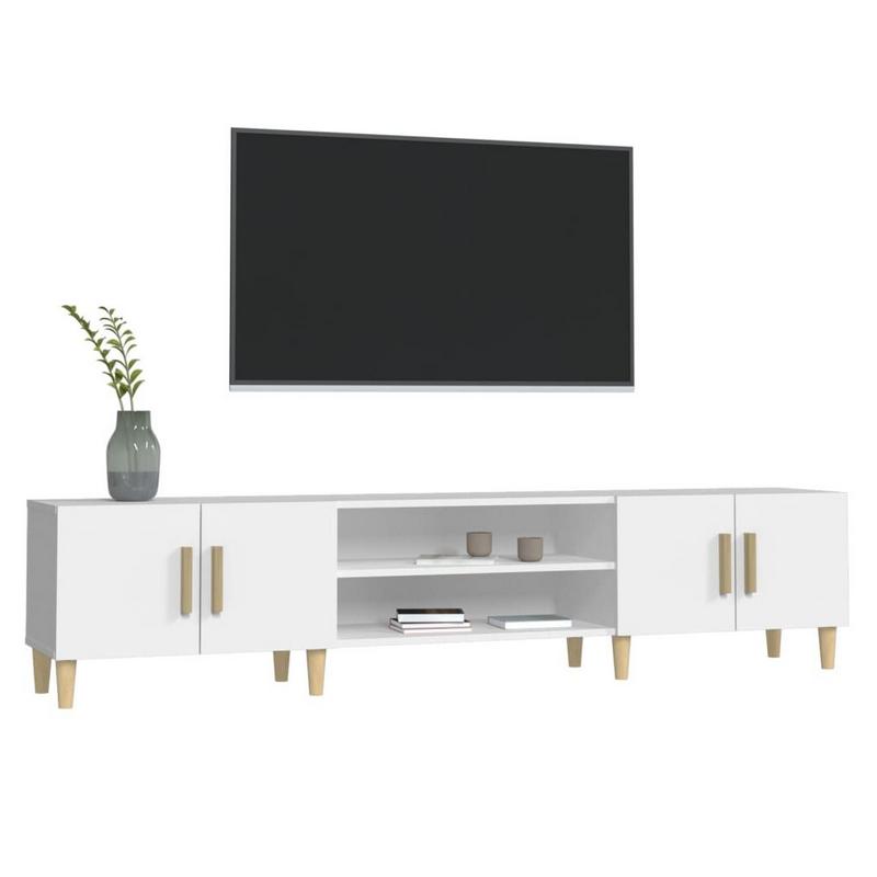 vidaXL TV Cabinet White 180x31.5x40 cm Engineered Wood 3