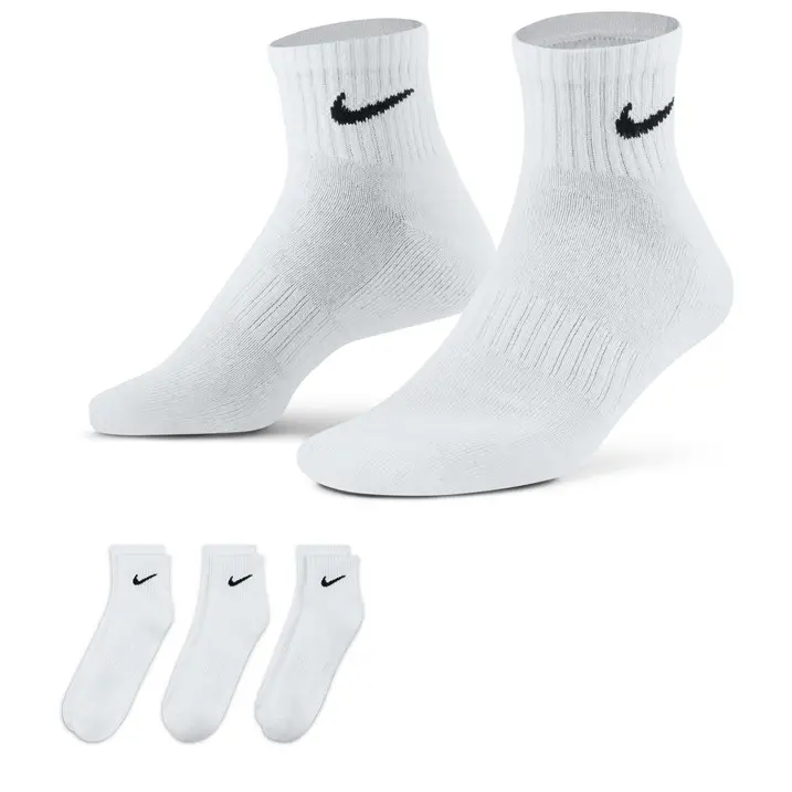 Nike Kids Three Pack Quarter Socks