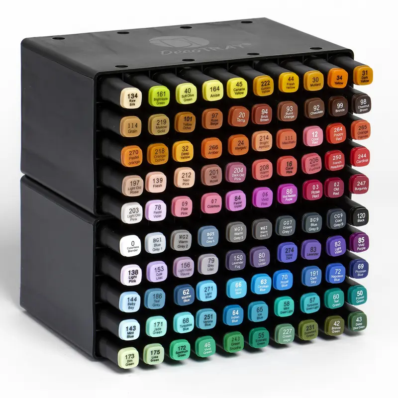 Deco Time 100 Twin Markers in Deco Tray - Perfect for Office Stationery and Supplies 4