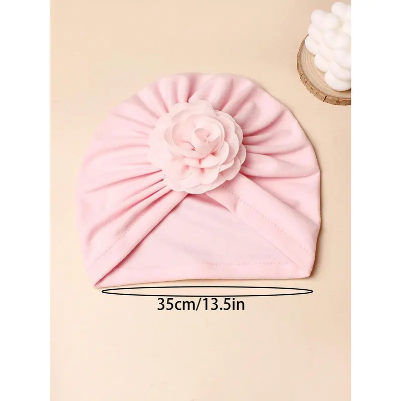 1pc Baby Pink Chiffon Flower Decor Headband And 1pair Baby Pink Anti-Slip Floor Socks, Suitable For Daily Wear Love Valentine 7
