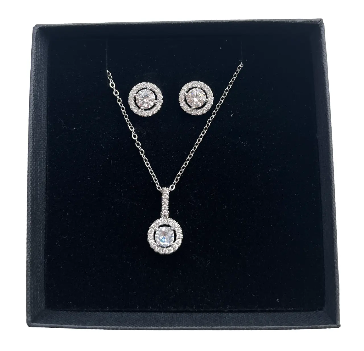 Silver Blush  Necklace and Earring set