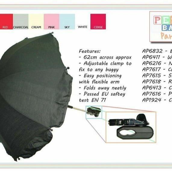 New Baby Pesci Universal Sun Rain Umbrella Pram Pushchair Canopy Parasol Shade 1