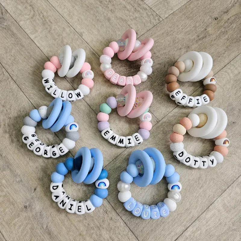 Personalised Teething Ring for Babies - Perfect Baby Gift 0