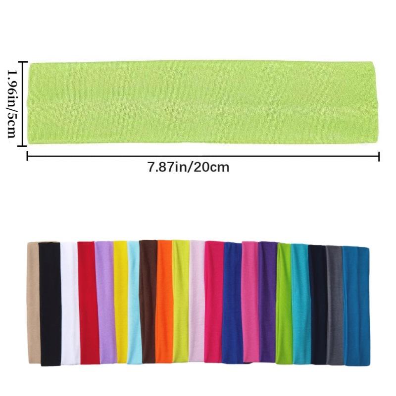 Product Introduction of （giveaway）Solid color High stretch headband Yoga Exercise Headband Hair accessories Absorbent Headband Headband with wide edge 5