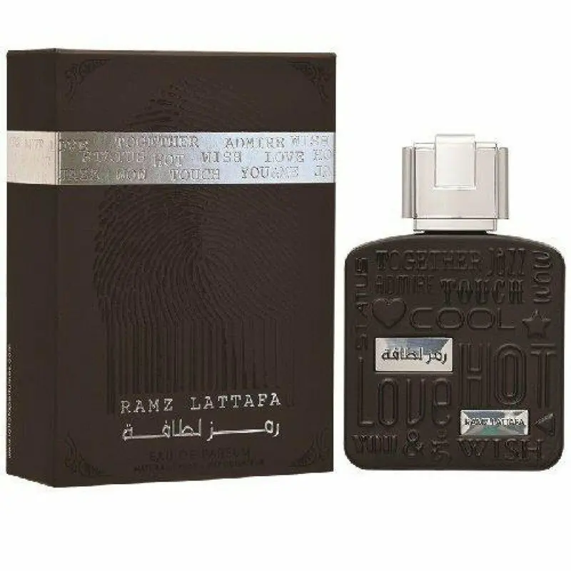 Ramz Silver By Lattafa Unisex Eau de Parfume Arabic Amber Wood Scent 100ml Gift 3