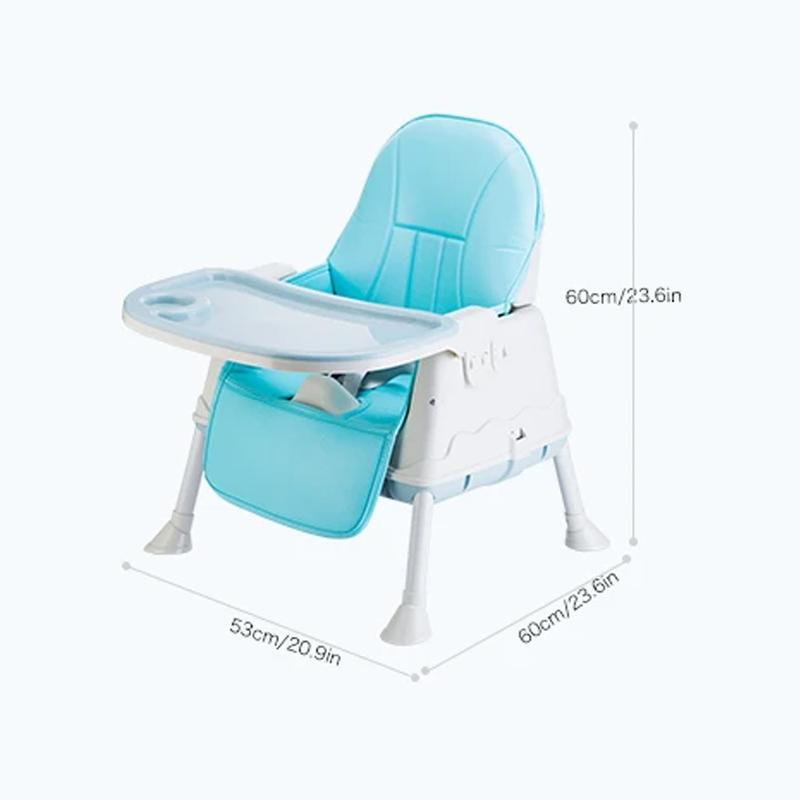 3-in-1 Baby High Chair – Portable, Adjustable, and Comfortable Dining Chair with 3-Point Safety Belt, Foldable Backrest, and Detachable Tray 5