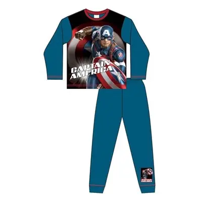 Marvel Boys Pyjamas Superheroes Avengers Nightwear Pjs Sleepwear Sublimation Pajamas Superhero Character Iron Man Captain America Hulk Black Panther Two Piece Set Long Sleeve Top Trousers Kids Childrens 1