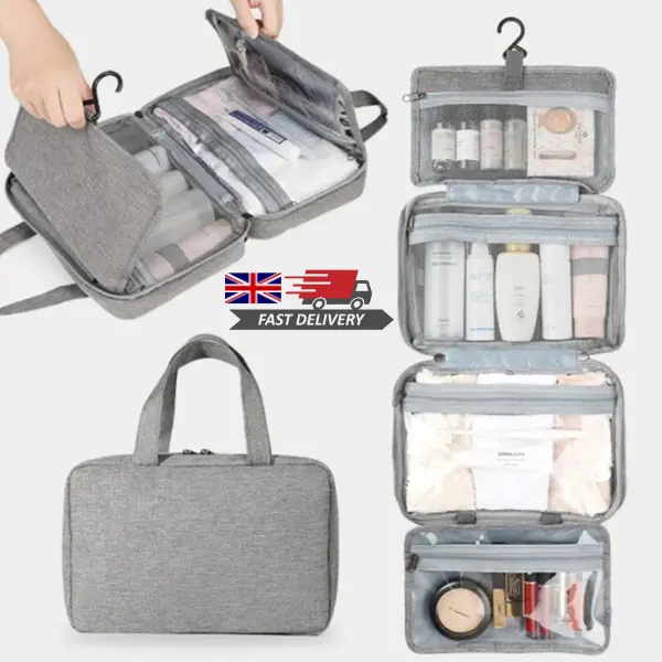 Travel Hanging Toiletry Bag Water-proof Cosmetic Storage Bag Bathroom Beauty Wash Bag AccessoryTowel Bag Wet Dry Separated Bag