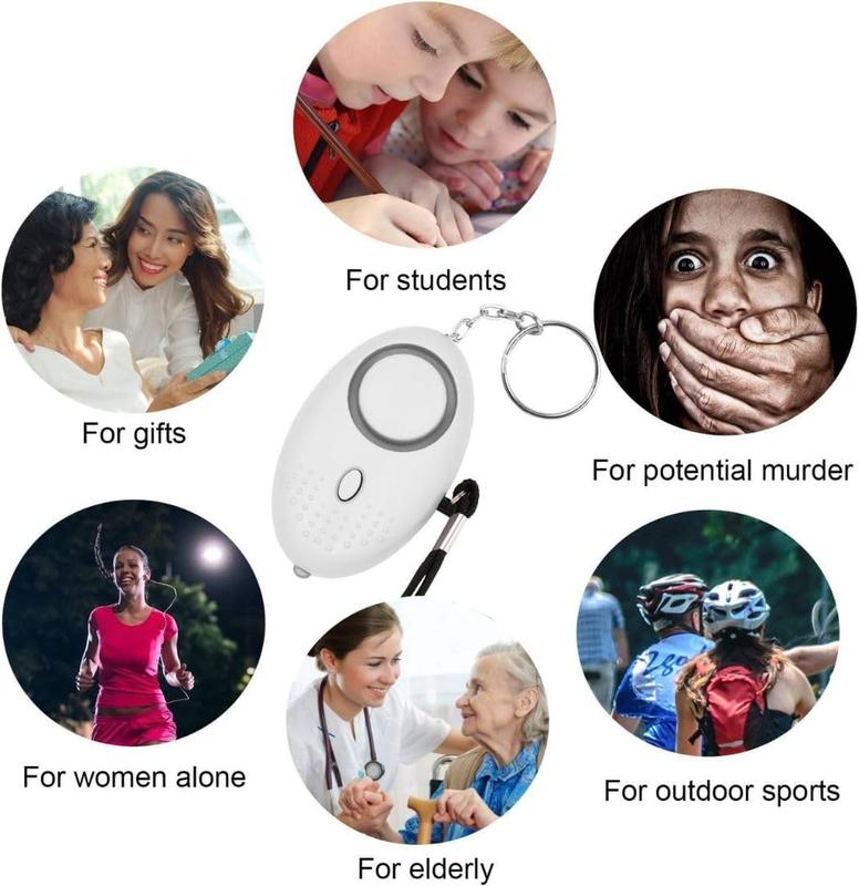 Emergency Personal Safety Alarm, 140DB Security Alarms Keychain with LED Light, Portable Defence Alarm, Self-Protection Loud Alar, Anti-rape Alarm protection, Panic Alarm for Men, Women, Children and Elders 7
