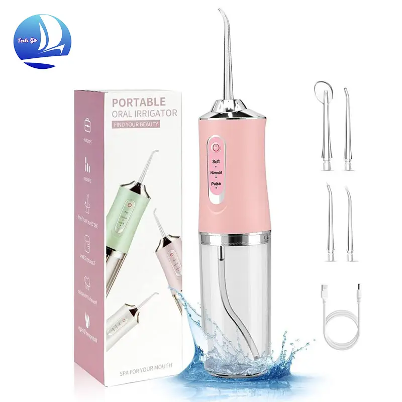 【UK SELLER Delivered with in 48H】Rechargeable Water Flosser, Portable Oral Irrigator with 4 Counts Jet Tips, Waterproof Teeth Cleaner, 3 Modes Teeth Cleaning Tool for Home & Travel, Valentine's Day Gift, Travel Accessories Multicolor