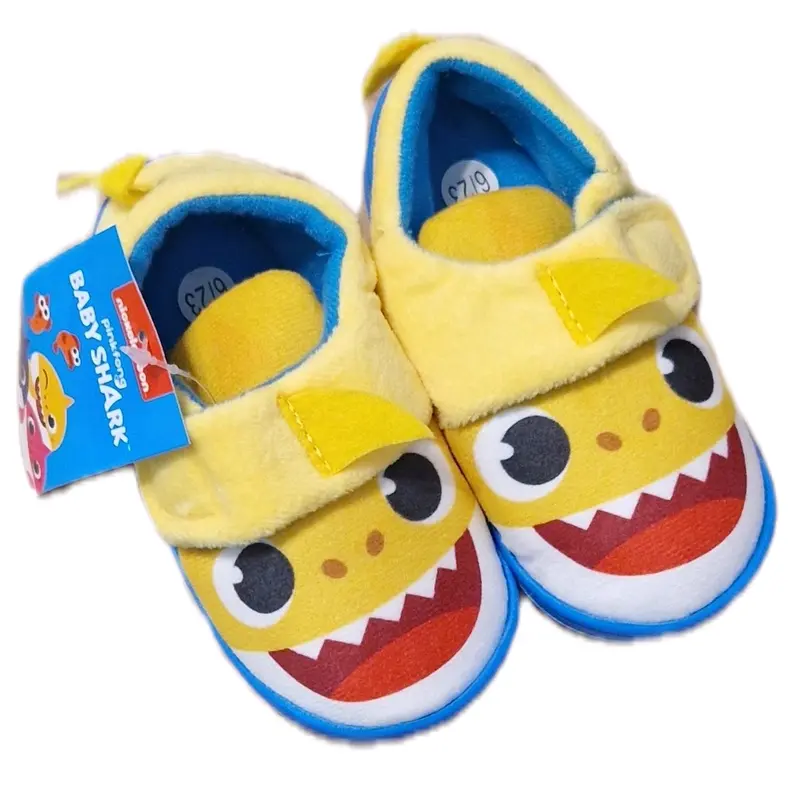 Unisex Baby Shark Yellow Slippers for Kids - Soft and Comfortable 0