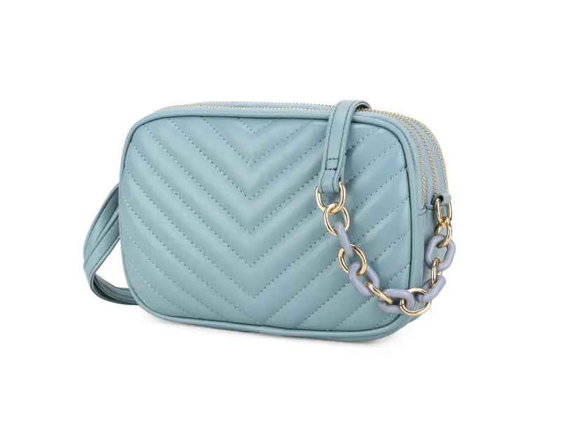 LONG&SON Handbags small city tote bag For Women's Quilted Crossbody Bag  Small Shoulder Handbag with Zipper Crossbody Bag Chain Bag - 9 Colors Available 1