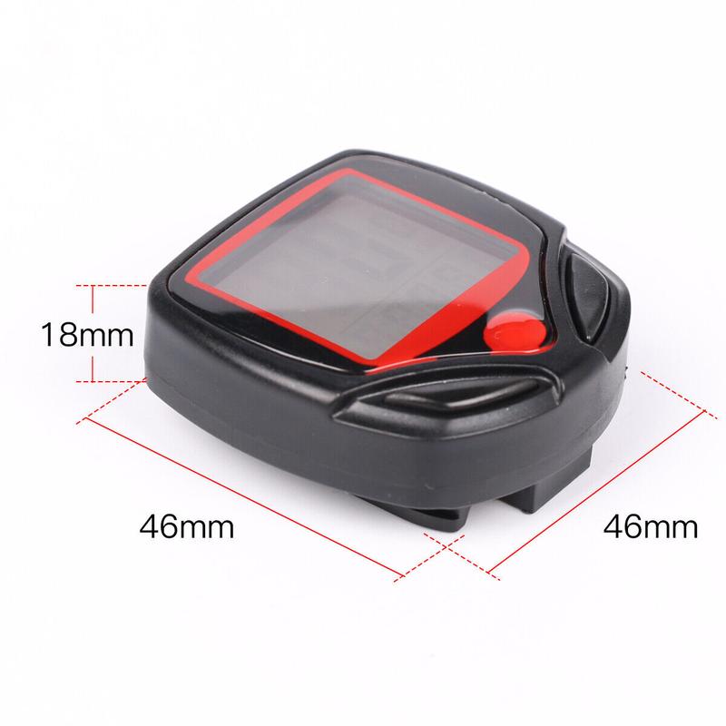 Stopwatch LCD Digital Waterproof Bike Computer Cycle Speedometer Wired Timer Odometer Cycling Biking 8