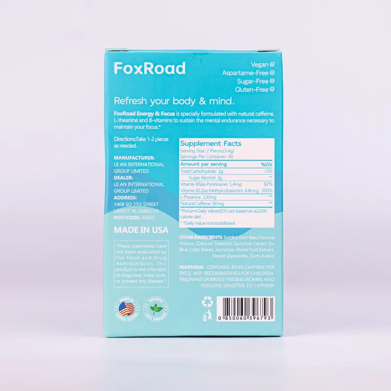 FoxRoad - Refreshing Gum-Energy Caffeine Mints 3