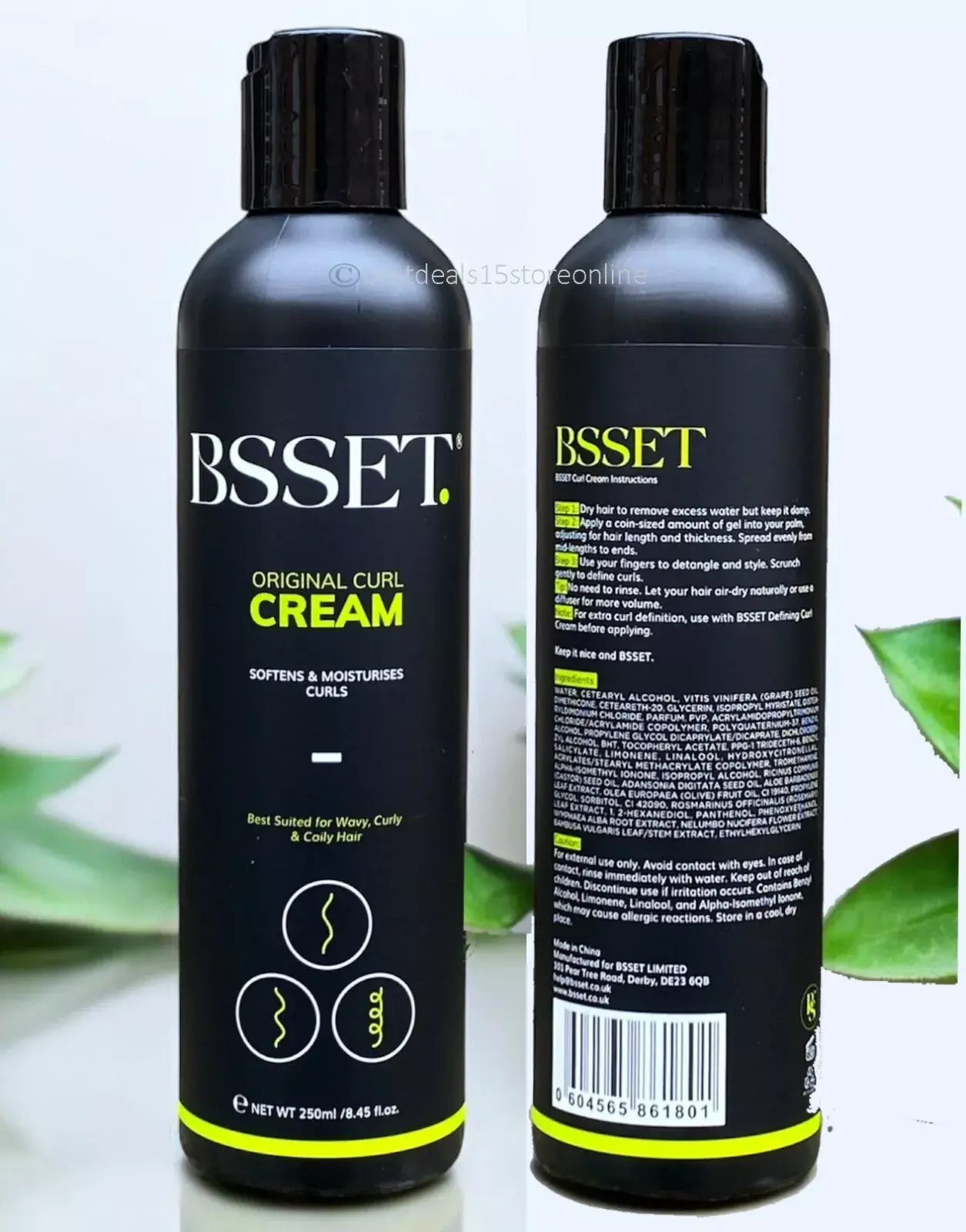BSSET Defining Curl Cream for Wavy, Curly & Coily Hair 250ml - Haircare Gel