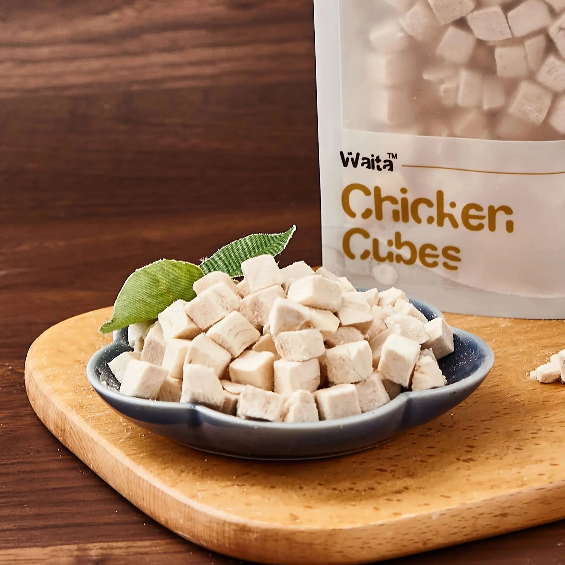 Waita 100% Natural Freeze-Dried Chicken Cubes 50g - Healthy Treats for Cats & Dogs