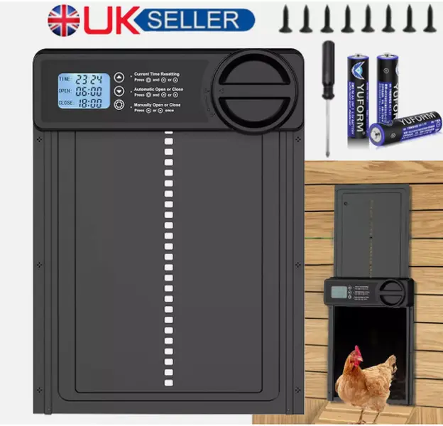Automatic Chicken Coop Door Opener With Timer IP45 Waterproof Auto Chicken Door