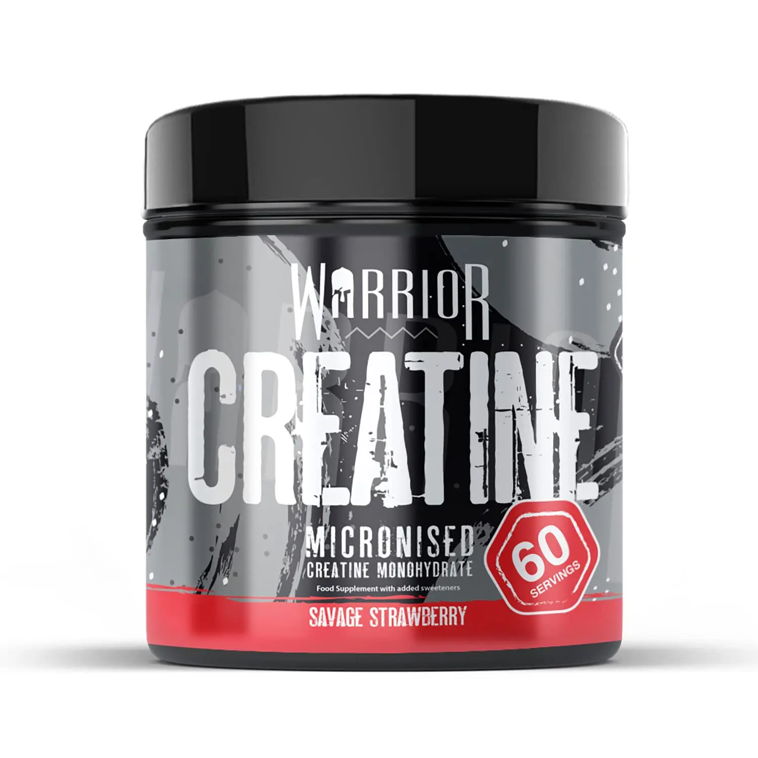 Warrior Creatine Monohydrate Powder – Micronised for Easy Mixing and Consumption – 100% Pure Creatine – Proven to Improve Physical Performance & Recovery, 5g Servings (Savage Strawberry, 300g)