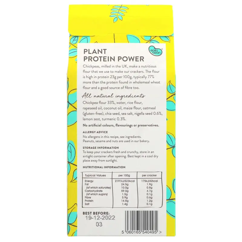 Easy Bean | Turmeric & Nigella Seed - made with chickpea flour | 150g 1