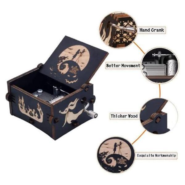 Hand Crank Wooden Musical Box Toy - This is Halloween Tune - The Nightmare Before Christmas 5