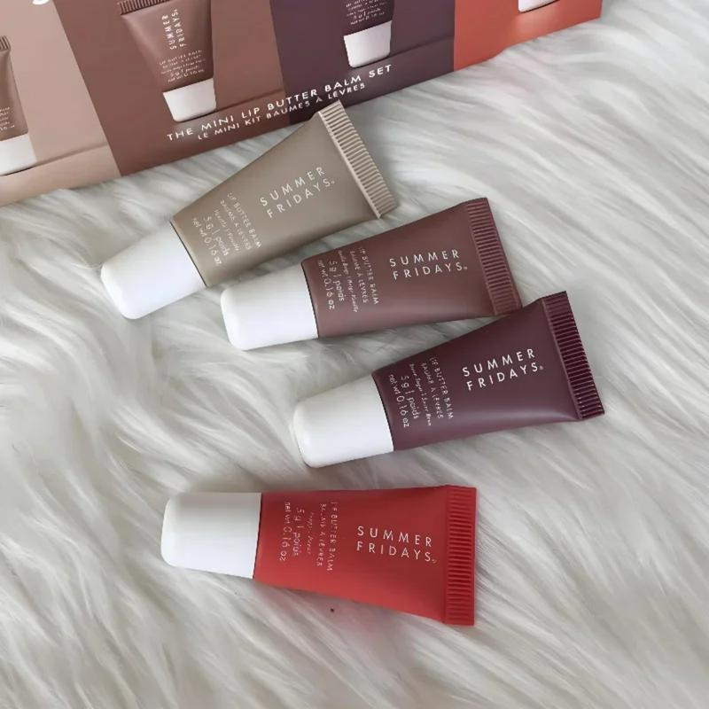 Summer Fridays Mini Butter Lip Balm Set Care Lip Balm Smoothing Lip Lines Lasting Nourishmen Soft Essential Moisturizing Skincare Comfort Moisturizer Moisture 3