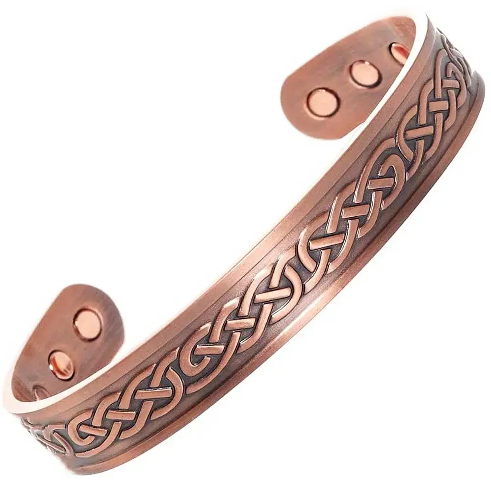 pure copper bangle with 6 high strength magnets