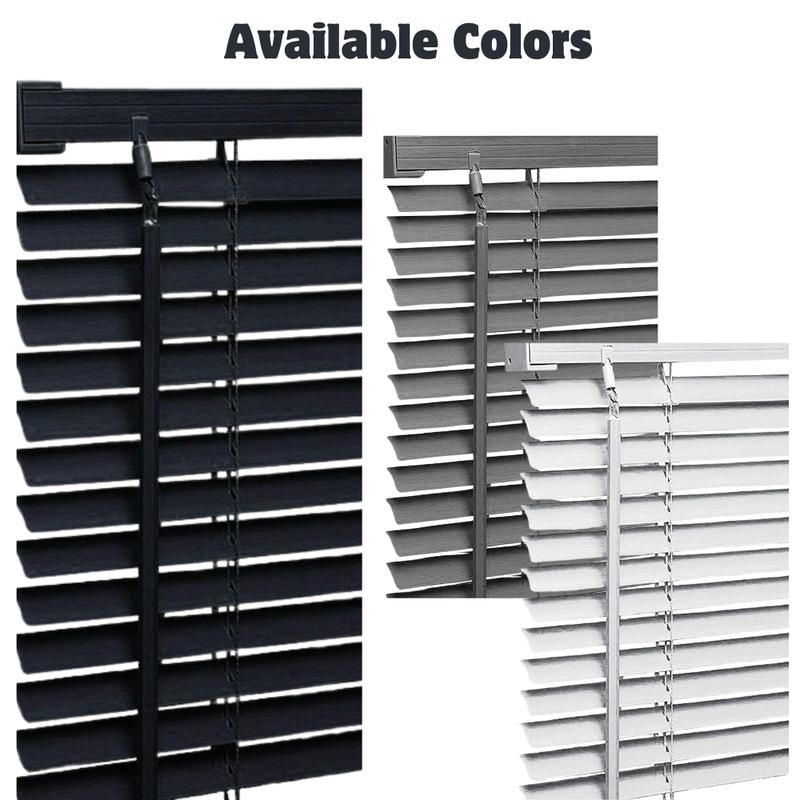 EV Dekor PVC Plain Window Blinds - Venation Style, 25mm Slats, Trim and Fit with Ease 1