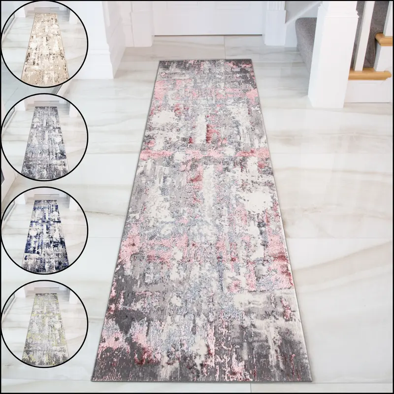 Luxury Anti-Skid Abstract Design  washable  Area Rug Modern  navy Color Rugs Large Area Rugs for Living Room & Bedroom Runner Rugs  carpets  for Hallways Entrance  Circular Round Rugs Floor  mats & rugs 3
