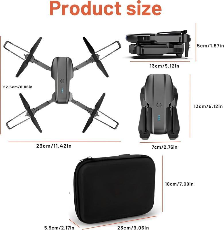 SkyVision Foldable Drone with HD Camera, 360° Stunts, rechargeable Battery & Case - Beginner-Friendly for Aerial Photography & Travel - Charging, Portable 9