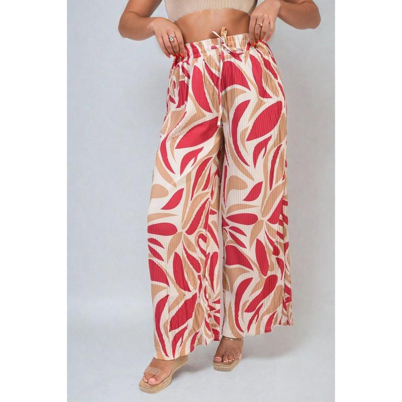 Abstract Pattern Wide Leg Trousers 3