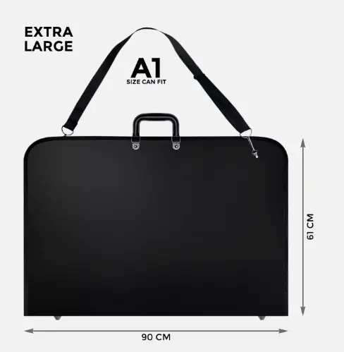 A1 A2 A3 A4 Water Proof Black Portfolio Case Design Art Work Painting Folder Bag 4