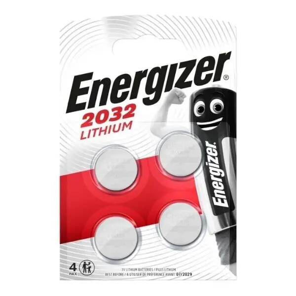 4 x Energizer CR2032 Lithium Coin Cell Battery | 2032 BR2032 DL2032 | Long Expiry
