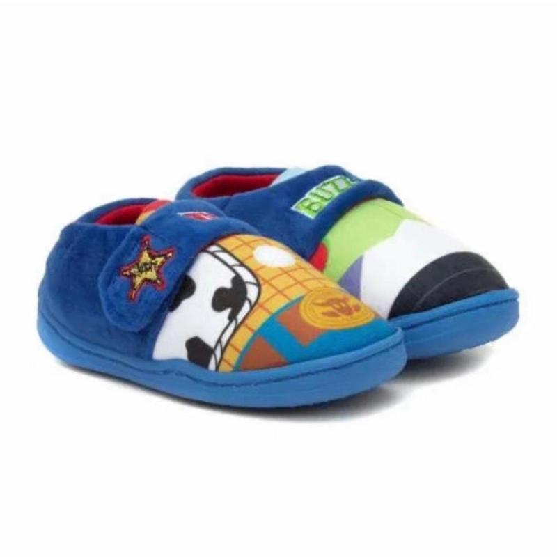 Boys Girls Toy Story Slippers Toddler Self Fastening Woody Buzz Lightyear UK Shoe Size 6 - 12 3
