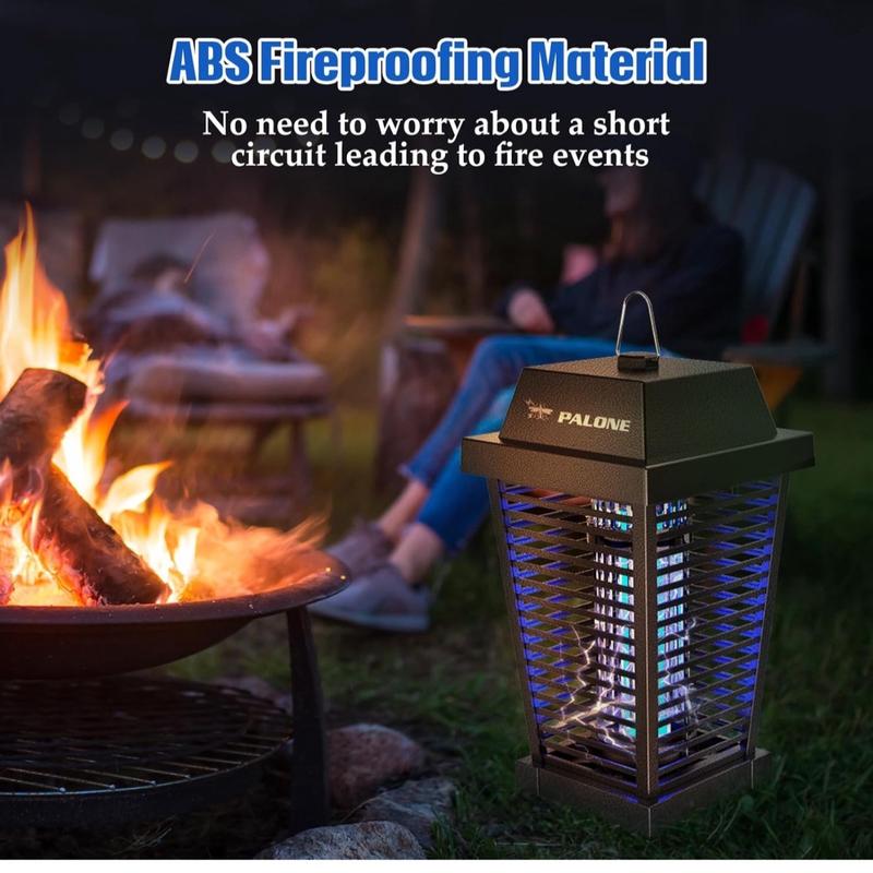 PALONE Solar Fly Killer 4500V Fly Zapper Two Charging Modes of Solar & Type-C Electric Bug Zapper with Fireproof ABS Material for Garden Outdoor and Indoor Electric Insect Killer for Mosquitoes 7