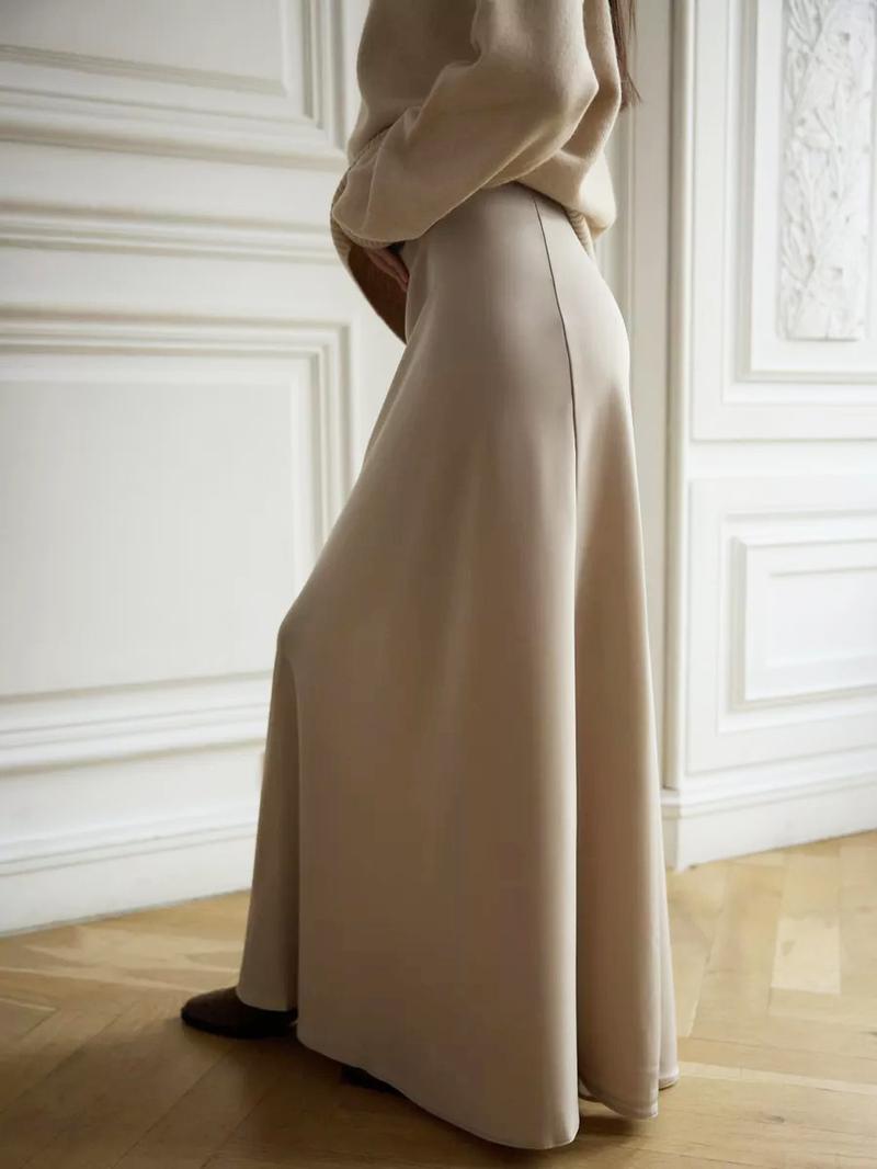 Product Introduction of 2025 Women's fashion loose high-waisted long skirt Womenswear Bottom 15